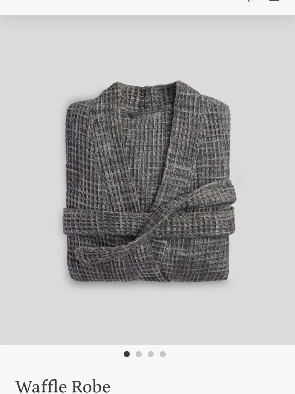 Parachute Waffle Kimono Robe in Charcoal MEDIUM UNISEX
